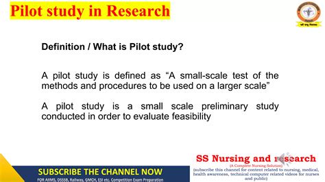 pilot study is also called