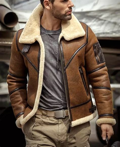pilot style leather jacket