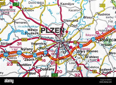pilsen czech republic map