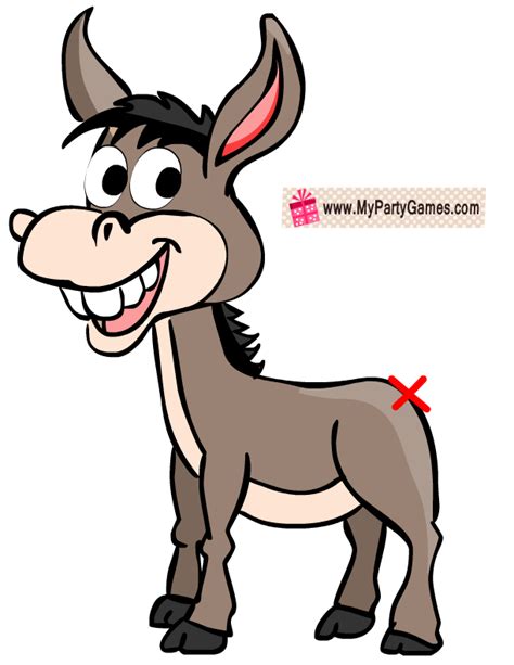 Free Printable Donkey Template Pin The Tail On The Donkey michaelcamel