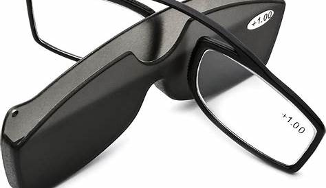 Amazon Com Flexsee Retro 2 5 Pince Nez Reading Glasses Black By
