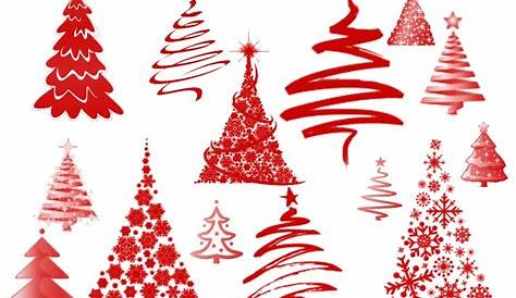 Pinceles De Arboles De Navidad Para Photoshop Gratis Conjunto Cepillo árbol Dibujado A Mano
