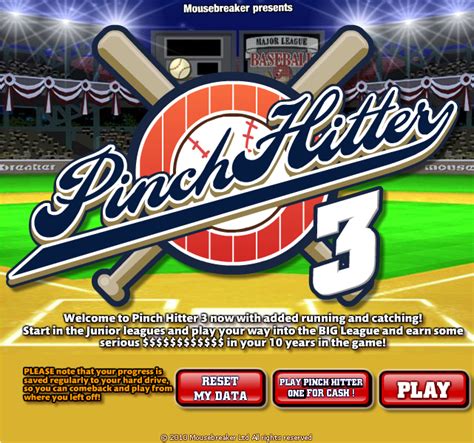 심플게임 야구 플래시게임 Pinch Hitter 3 (핀치히터3)