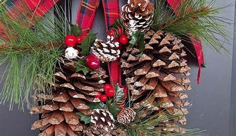 Pine Cone Christmas Door Decorations 30+ Wreath Ideas