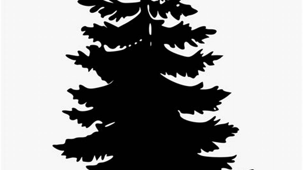Explore the Timeless Appeal of Pine Tree Clip Art in Black and White