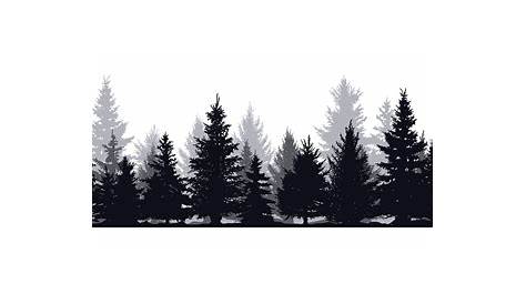 9 Vector Pine Tree Silhouette Illustrations