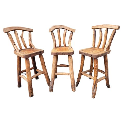 Pine Bar Stools Rustic