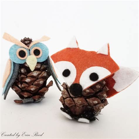 Pine Cone Felt Animals