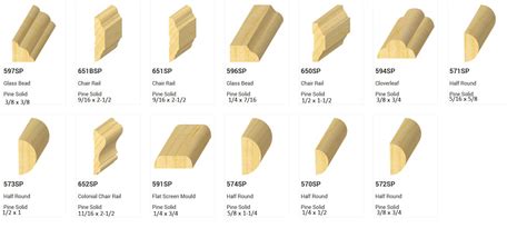Pine Molding Profiles