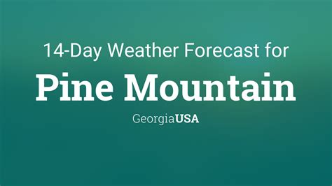 Pine Mountain Georgia Forecast