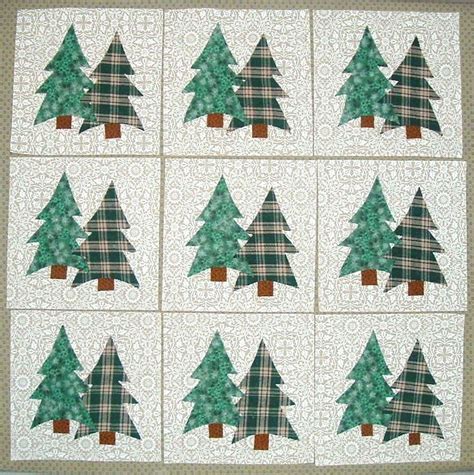 Pine Tree Quilt Block Free