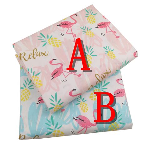 Pineapple And Flamingo Fabric
