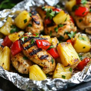 Pineapple Chicken Grill Packets