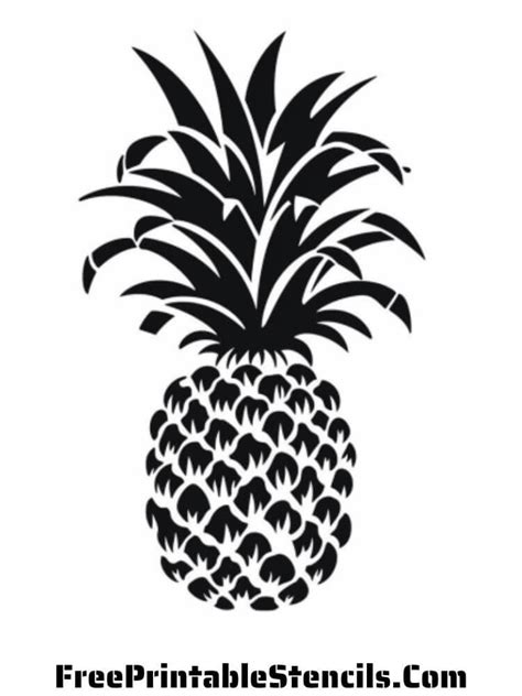 Pineapple Drawing Stencil