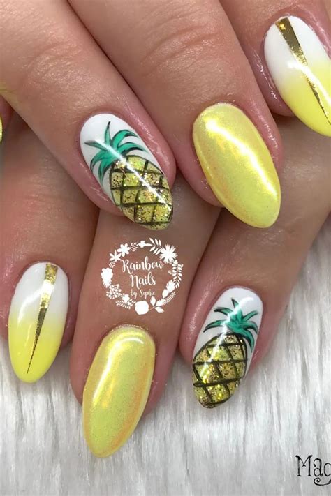 pineapple nail designs