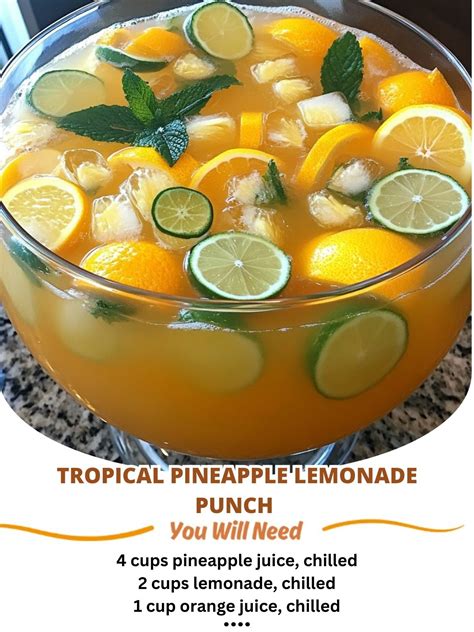 Pineapple Orange Lemonade Punch