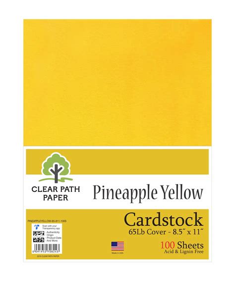 Pineapple Wrapper Printable Yellow Cardstock