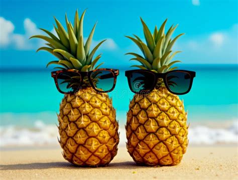Pineapples Wearing Sunglasses