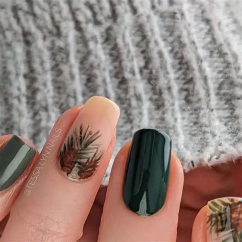 pinecones nail designs