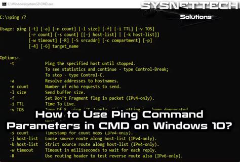 Ping Command Line Parameters