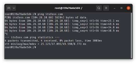 ping command not found