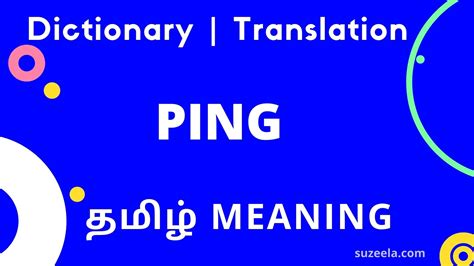 ping date meaning in tamil example