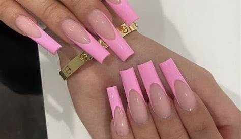 cookiepower50 Birthday nails, Pink acrylic nails, 21st birthday nails