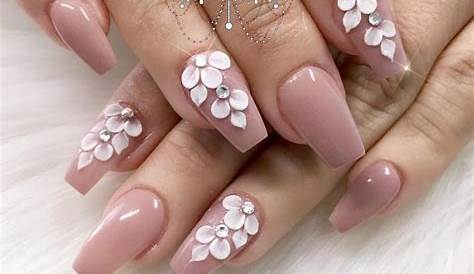 Pink Acrylic Nails With Flowers 43 Light Nail Designs And Ideas To