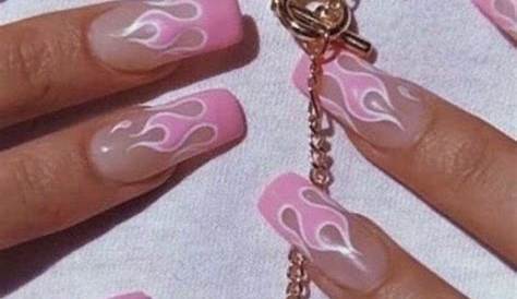 Pink Aesthetic Nails Pinterest Swirl In 2021 Acrylic Swag