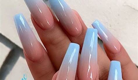 Pink And Blue Ombre Nails Coffin How To Do French Ombré Dip