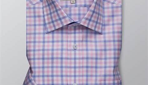 Pink And Blue Plaid Shirt Mens Men's Twotone Sport In /blue Sports