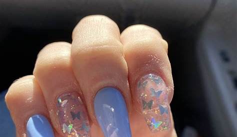 Cute Short Acrylic Nails Light Blue / The other keep it pink. Justindrew