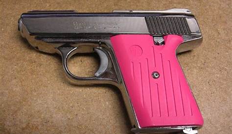 Pink And Chrome 380 Handgun CA W/ Grips For Sale