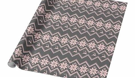 Pink Gray Paisley Pattern Wrapping Paper | Zazzle