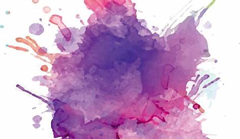 Purple-pink Splash in Watercolor Stock Illustration - Illustration of