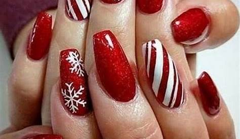Pink And Red Christmas Nails Simple 25+ Fantastic Holiday Squoval Shape Polka