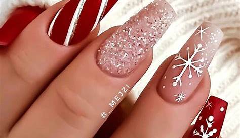 25+ Christmas Nails 2020 Pink and Red Christmas Nails