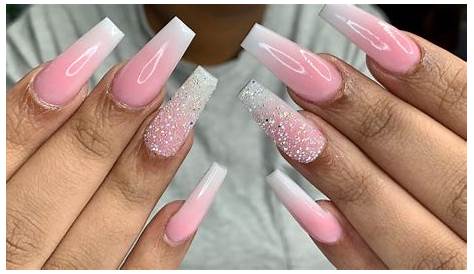 Acrylic Ombre Pink And White Nails Tutorial YouTube