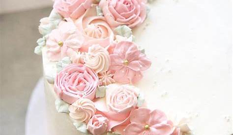 Pink And White Birthday Cake Designs Rosette — Trefzger's Bakery