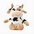 pink and white cow stuffed animal