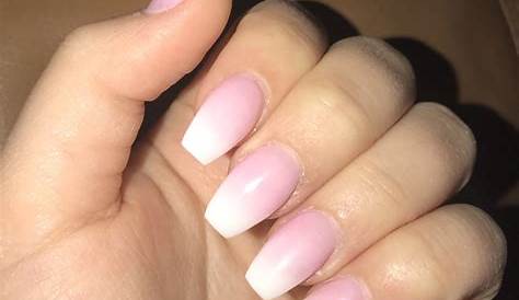 Pink And White Nails Vs Regular Acrylic One Of My Clients Had