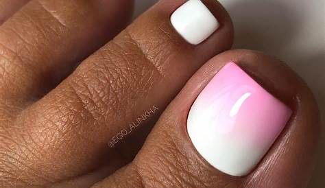 Pink And White Ombre Nails And Toes Toe Ombré just Like Ombré