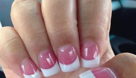 Pink And White Solar Nails Vs Acrylic Full Set Each Set Contains