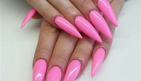 💖Barbie pink stiletto nails 💖 Luxx Beautique Pink stiletto nails