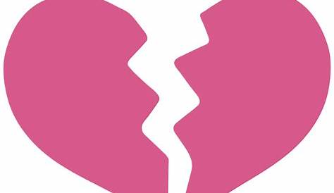 Pink Broken Heart Clipart PNG Transparent Background, Free Download