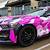 pink car wrapping