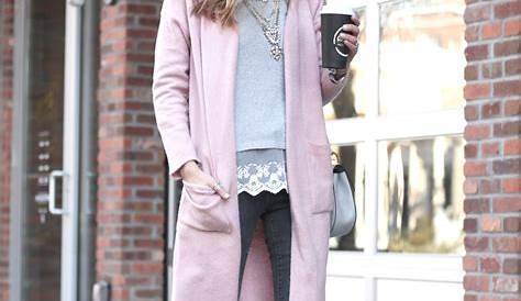 Pink Cardigan Outfit Spring Long How To Wear Cool s