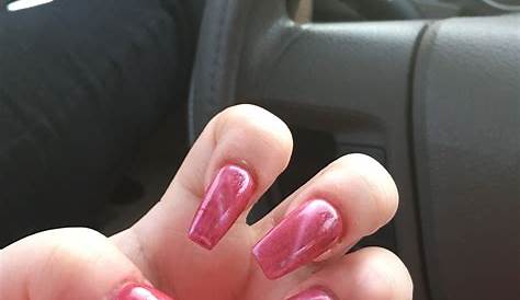 Pink cat eye acrylic nails Pink cat eye nails, Cat eye acrylic nails