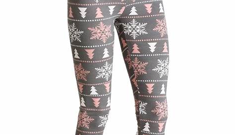 Pink Christmas Leggings Snowflake Plus Size ⋆ Enchanted Bohemian