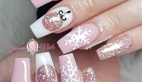 Pink Christmas Nails 2023 Pale Acrylic Newchic Offer Quality